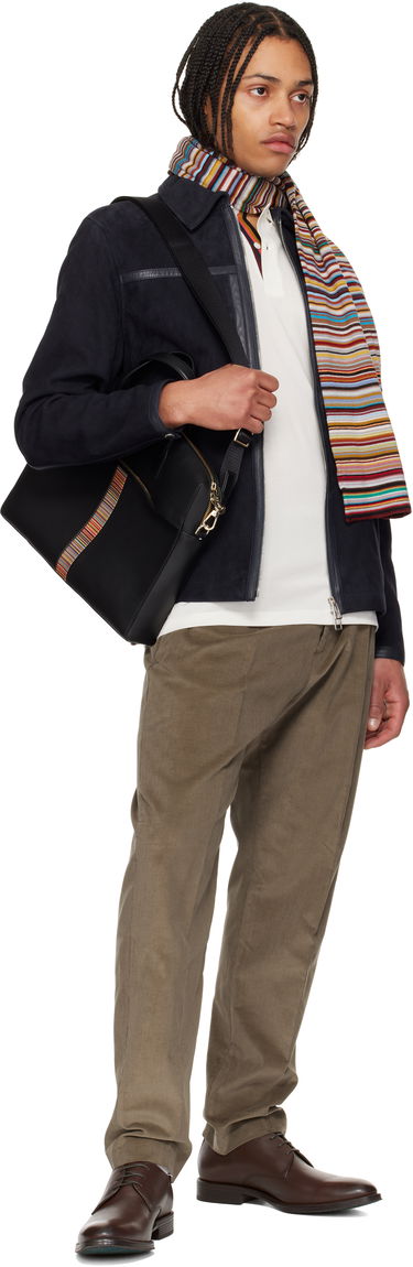 Cestovná taška Paul Smith Paul Smith Leather Signature Stripe Folio Briefcase Čierna | M1A-8038-CMULTI-79, 3