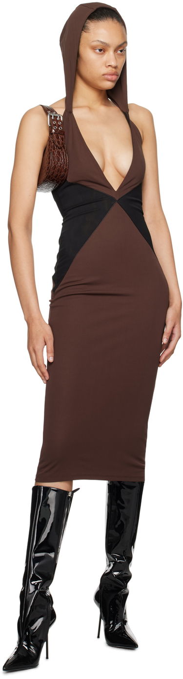 Šaty Miaou Miaou Joan Midi Dress Hnedá | 5042VCJUMB, 3