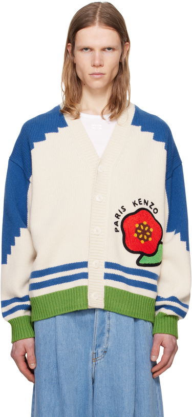 Sveter KENZO Kenzo Paris 'KENZO Pop' Cardigan Béžová | FF58CA7323BE, 0