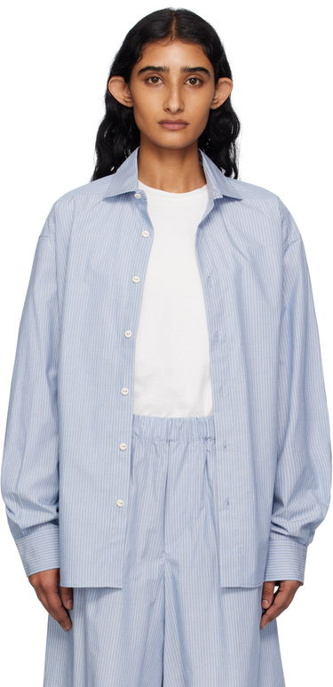 Košeľa Baserange Baserange Claude Striped Shirt Modrá | TSCL-PO-AU25, 0