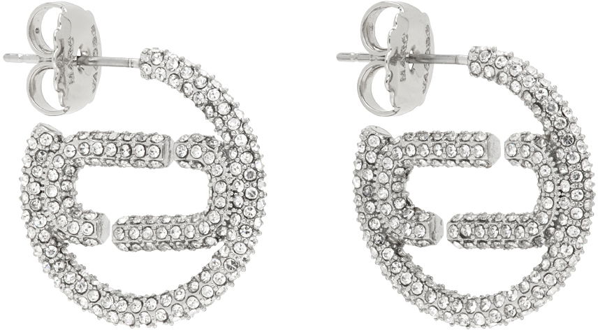 Náušnice Marc Jacobs Marc Jacobs J Marc Small Crystal Hoop Earrings Metalická | 2R3JER001J12, 1