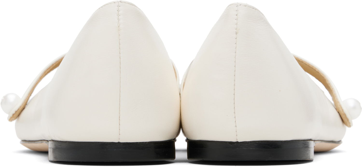 Tenisky a topánky Jimmy Choo Jimmy Choo Elisa Ballerina Flats Biela | ELISA FLAT, 1