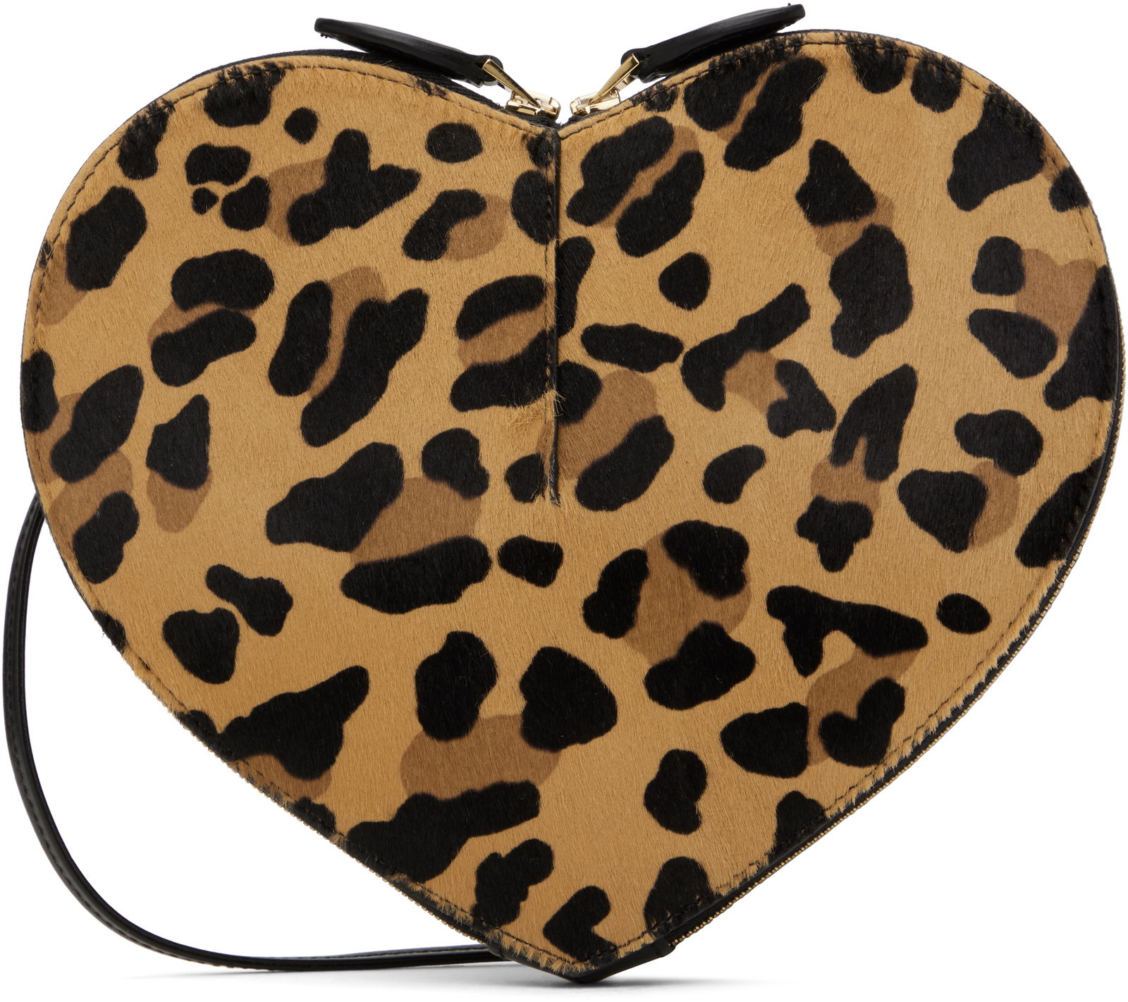 Leopard Print Heart Shaped Shoulder Bag