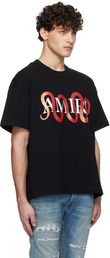 Tričko AMIRI Snake Print T-Shirt Biela | AMJYTE1155, 4