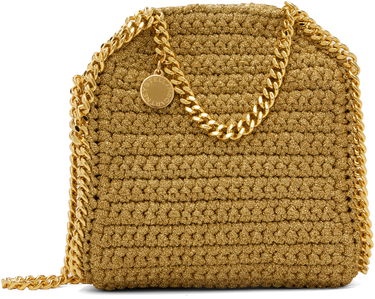 Tote bag Stella McCartney Stella McCartney Tiny Falabella Lurex Crochet Tote Bag Metalická | 391698WP0603, 0