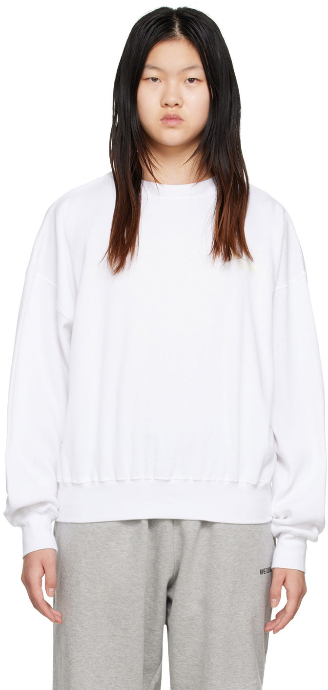 Sveter We11done Crewneck Sweatshirt Biela | WD-TS3-22-798-U-WH, 0