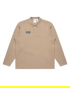 Originals SPZL Ravensworth Long-sleeve Textured Knit Polo Shirt