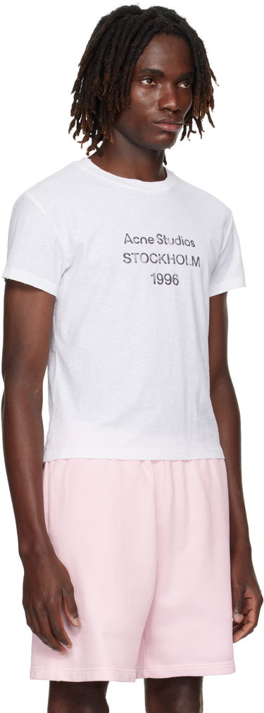 Tričko Acne Studios Acne Studios Logo T-Shirt Biela | CL0397-, 4