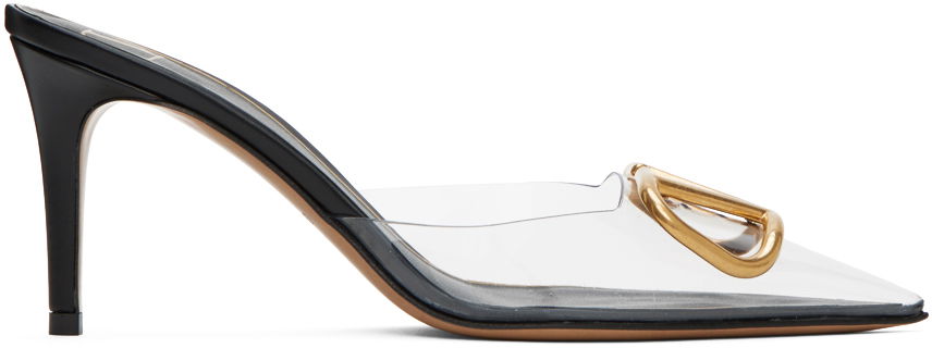 Tenisky a topánky Valentino Valentino Garavani VLogo PVC and Leather Mules Čierna | 2W2S0FQ2QJG, 0