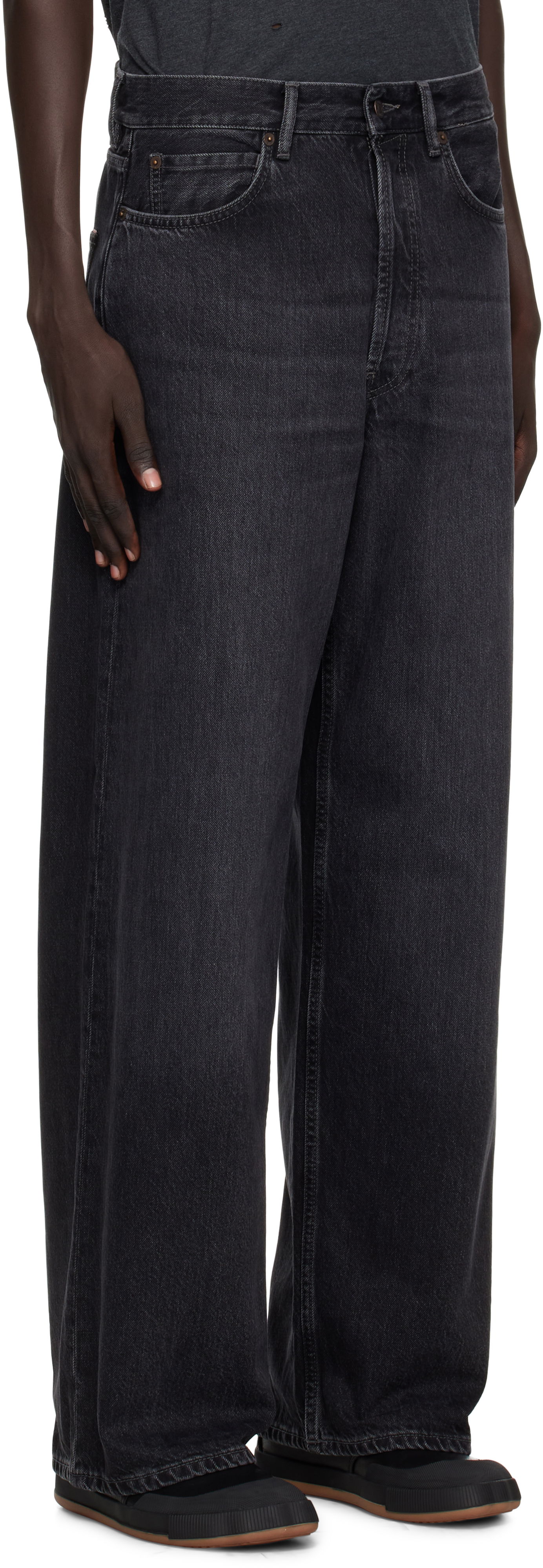 Džínsy Acne Studios Acne Studios Faded Loose-Fit Jeans Čierna | C00090-, 1