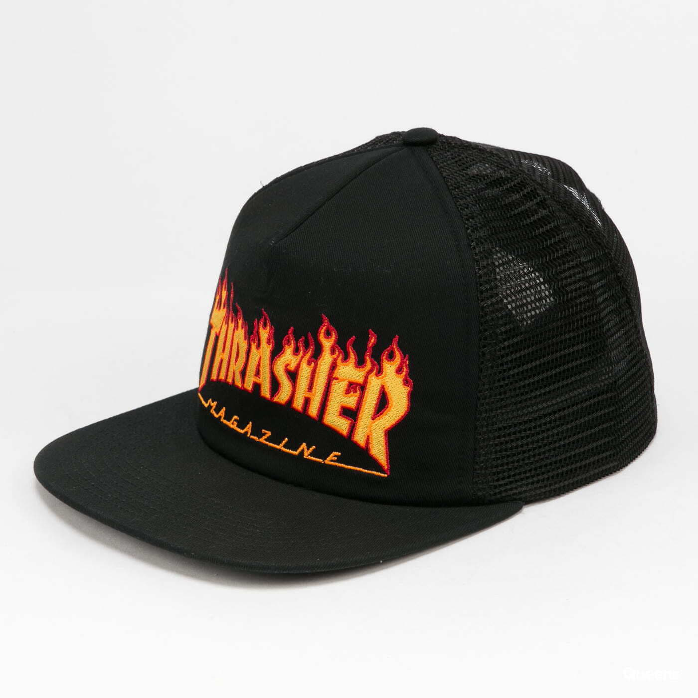 Šiltovka Thrasher Thrasher Flame Logo Mesh Cap Čierna | 074650, 0