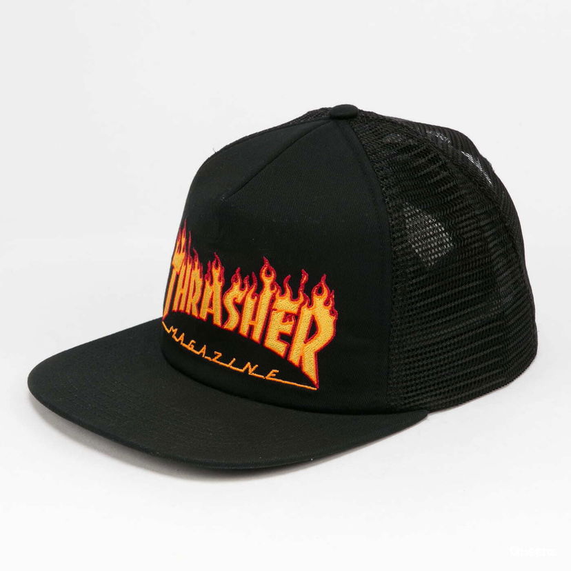 Šiltovka Thrasher Thrasher Flame Logo Mesh Cap Čierna | 074650