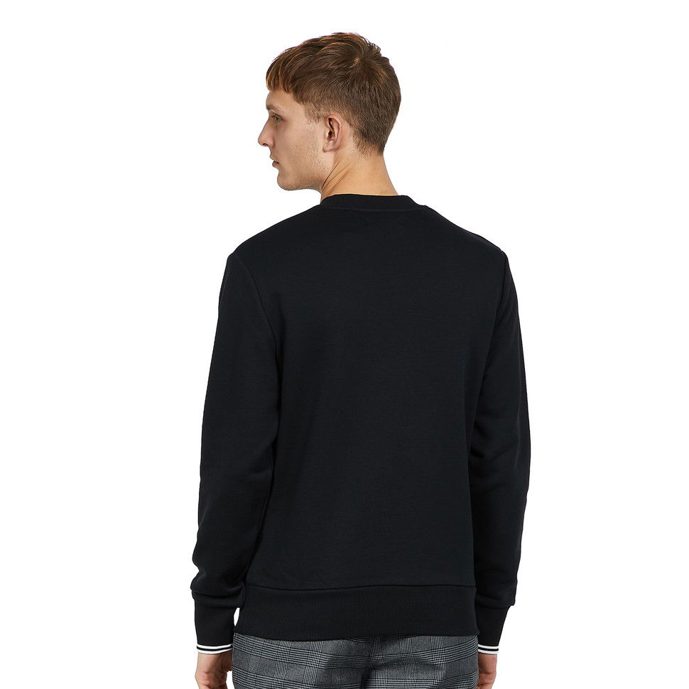 Mikina Fred Perry Crew Neck Sweatshirt Čierna | M7535-184, 1