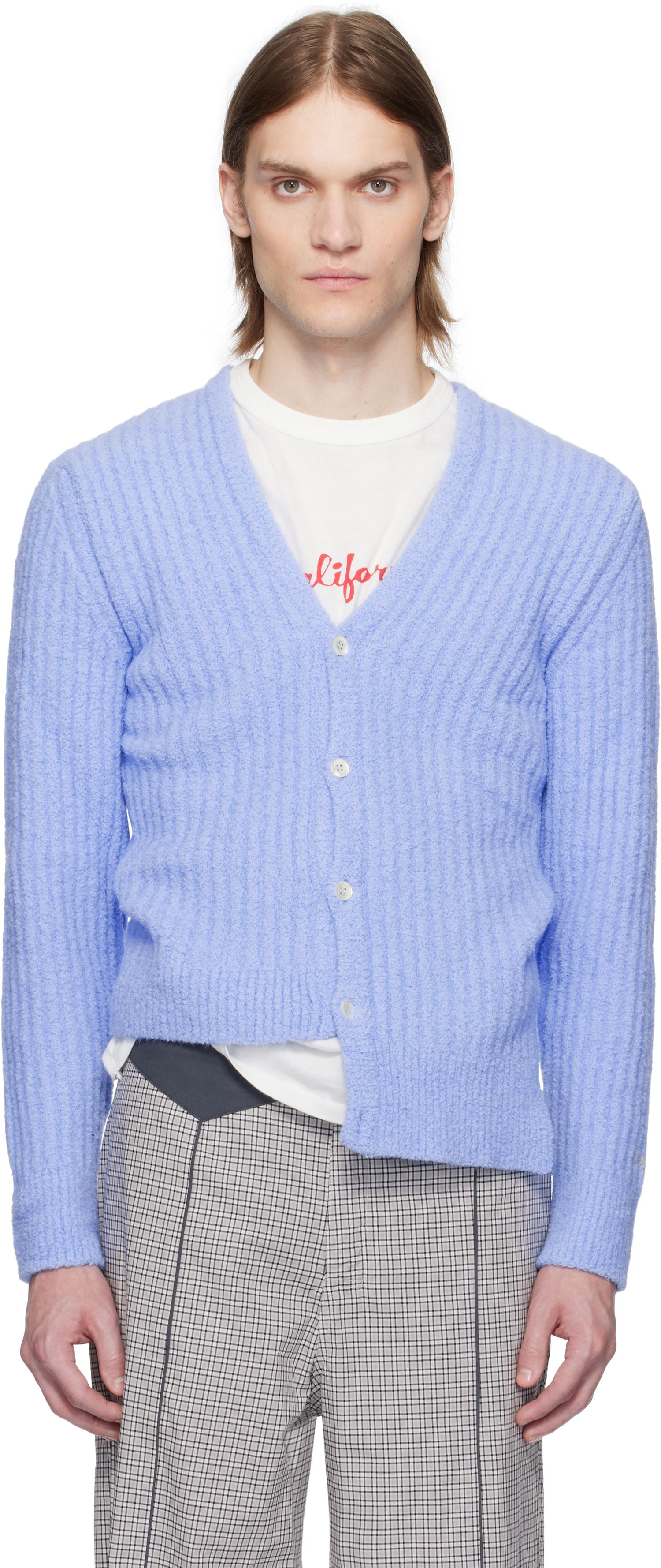 Sveter ERL ERL Cozy Asymmetric Cardigan Modrá | ERL10N003, 0