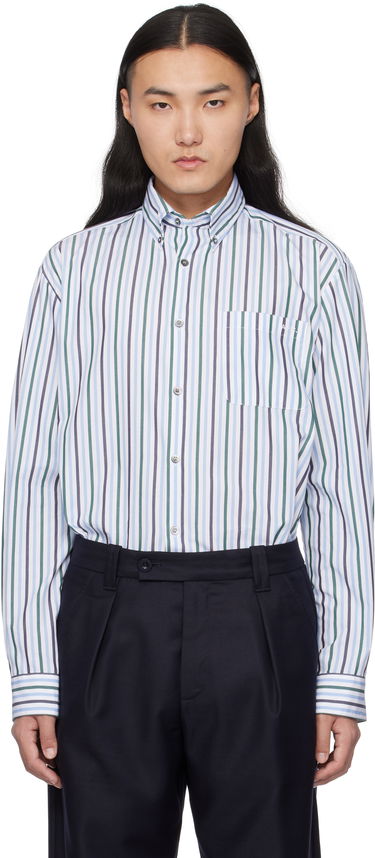 Košeľa A.P.C. Striped Logo Shirt Biela | COHEI-H12599, 0