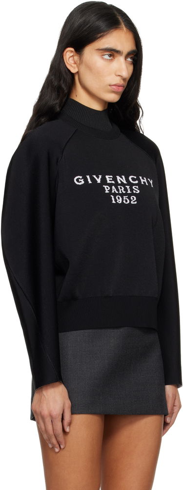 Sveter Givenchy Givenchy Paris 1952 Embroidered Mock Neck Sweater Čierna | BW90VC4ZSL001, 1