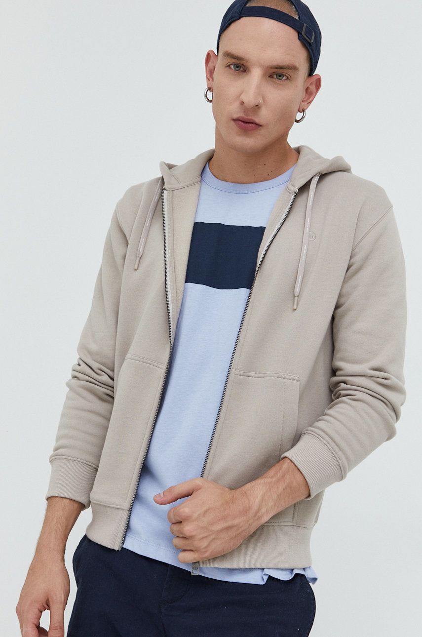 Mikina TOM TAILOR Full-Zip Through Hoodie Šedá | 1032768.11754, 0