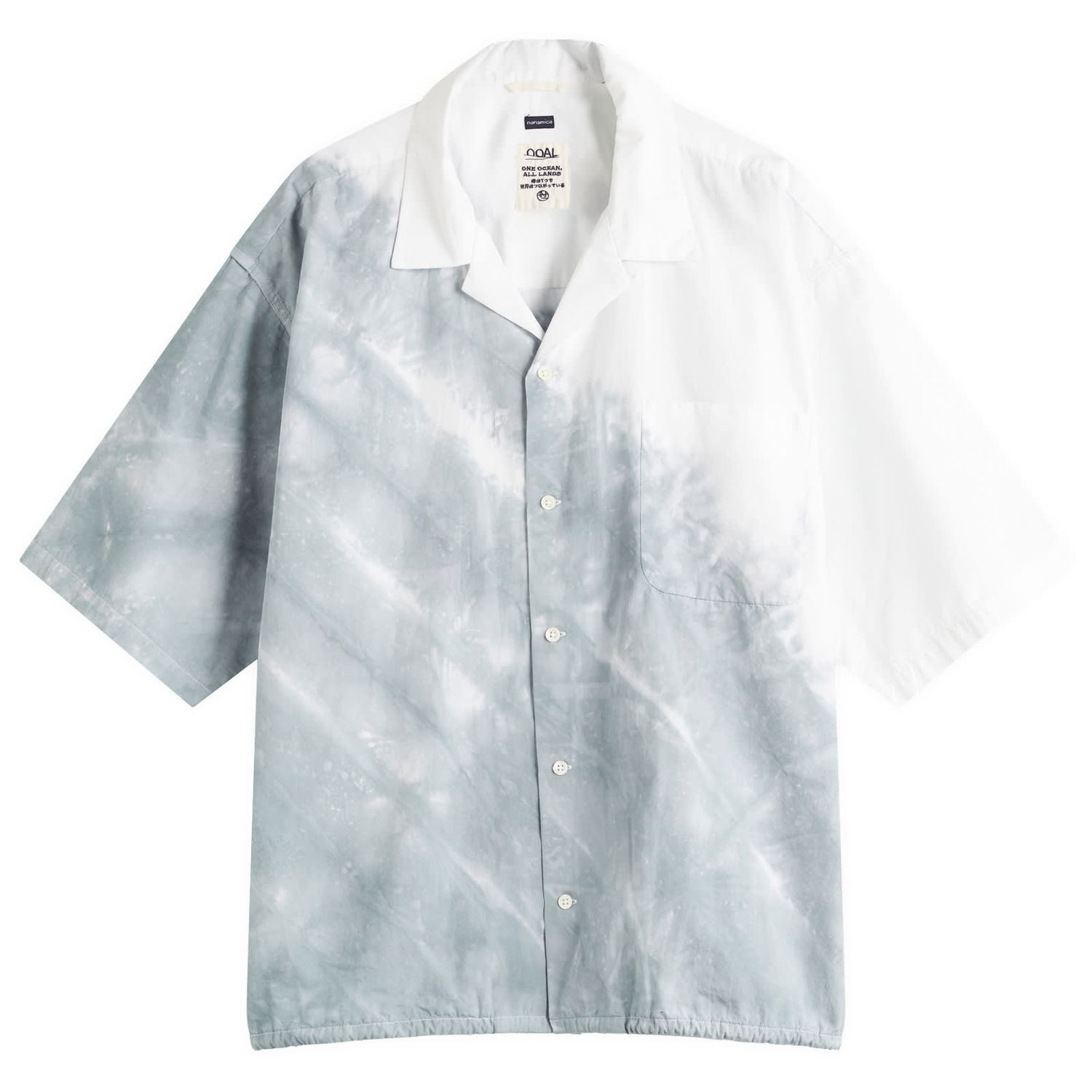 Košeľa NANAMICA Nanamica Nanaloha Tie-Dye Shirt, Size Large Šedá | S25SG017E-N, 1