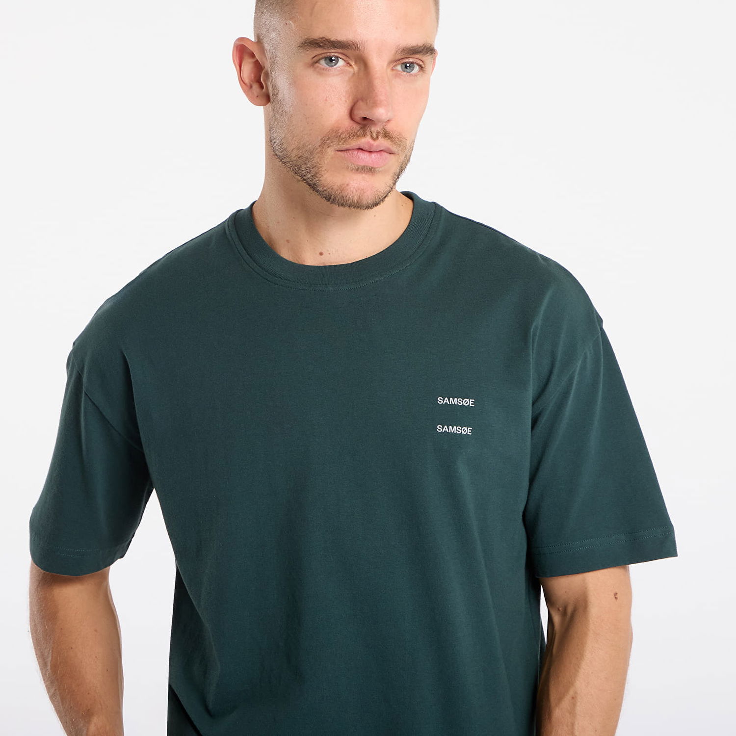 Tričko Samsoe Samsoe Relaxed Fit Joel T-Shirt Zelené | M22300126_194906TCX, 1