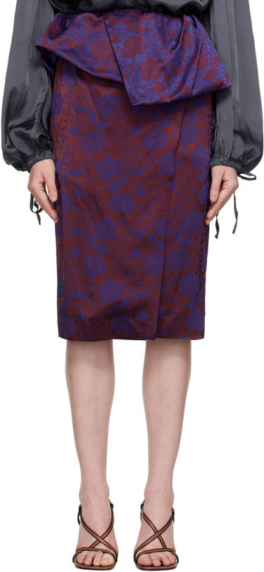 Sukňa Dries Van Noten Dries Van Noten Jacquard Peplum Midi Skirt Fialová | 251-010803-1224, 0