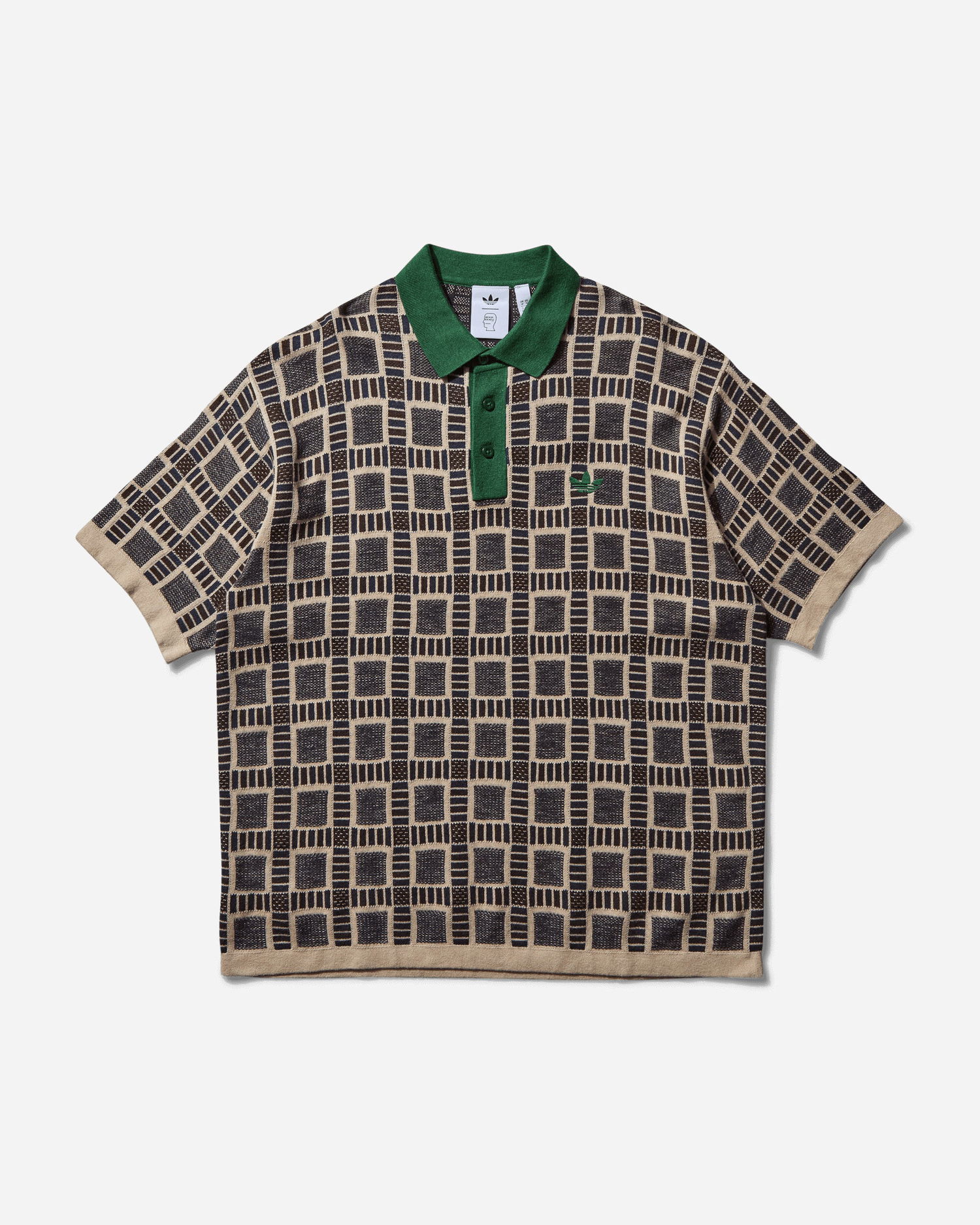 Polo tričko adidas Originals BRAIN DEAD Knit Polo Shirt Béžová | JN7151, 1