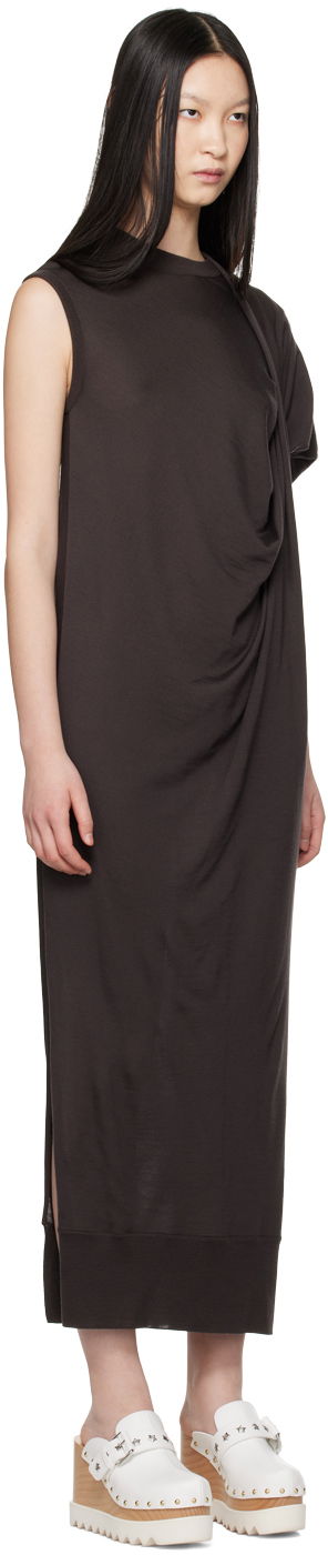 Šaty Stella McCartney Stella McCartney Asymmetric Draped Maxi Dress Hnedá | 6K08153S2500, 1