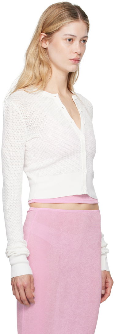 Sveter GUIZIO Guizio Viola Cropped Cardigan Biela | P24705S043, 1