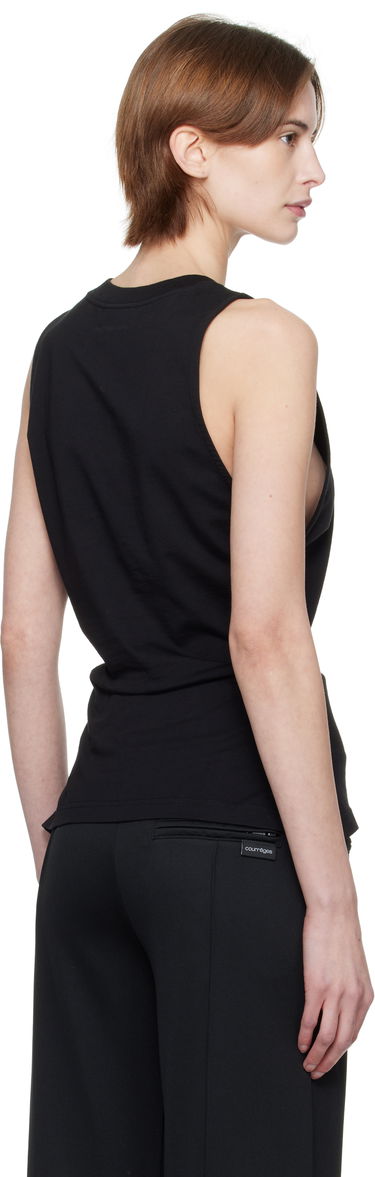 Tielko Courrèges Courrèges Fitted Tank Top Čierna | 125JDE094JS0107, 2