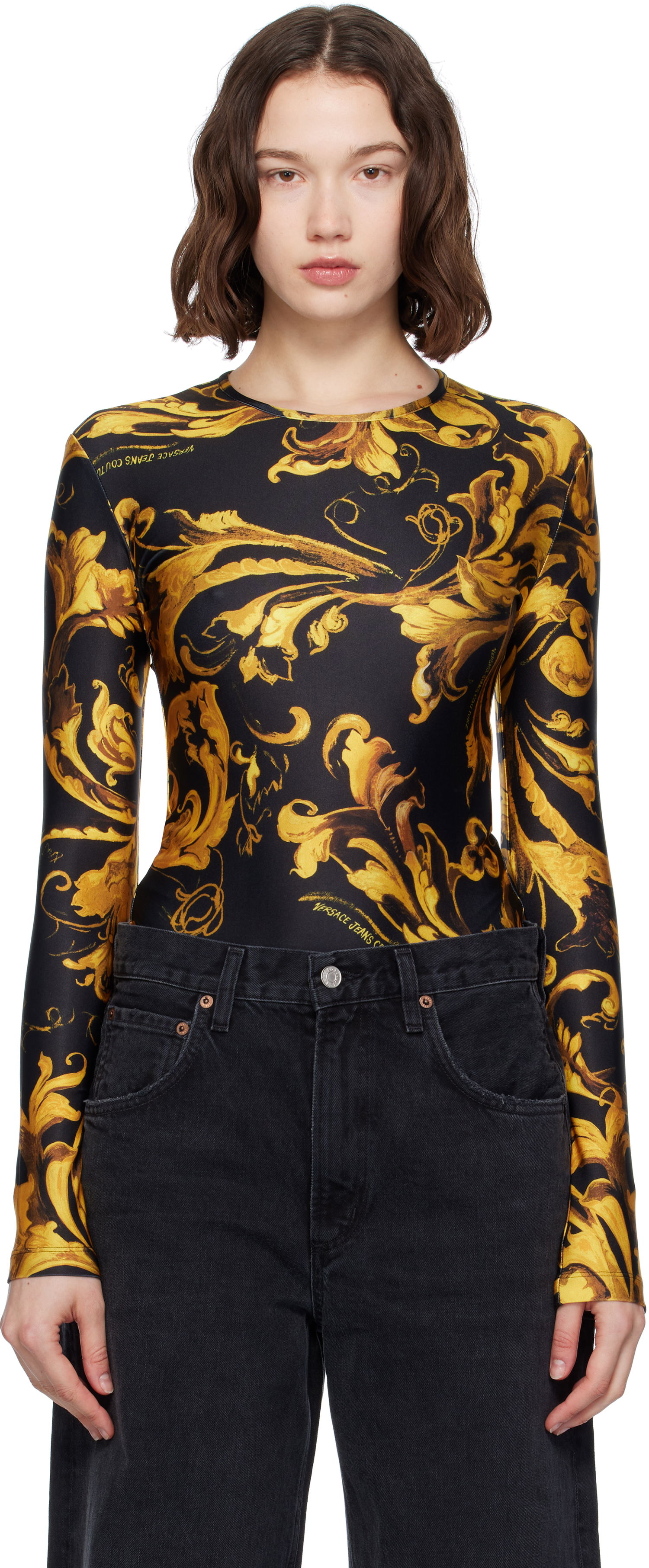 Body Versace Versace Jeans Couture Lycra Regalia Bodysuit Čierna | E79HAM221_EJS501, 0