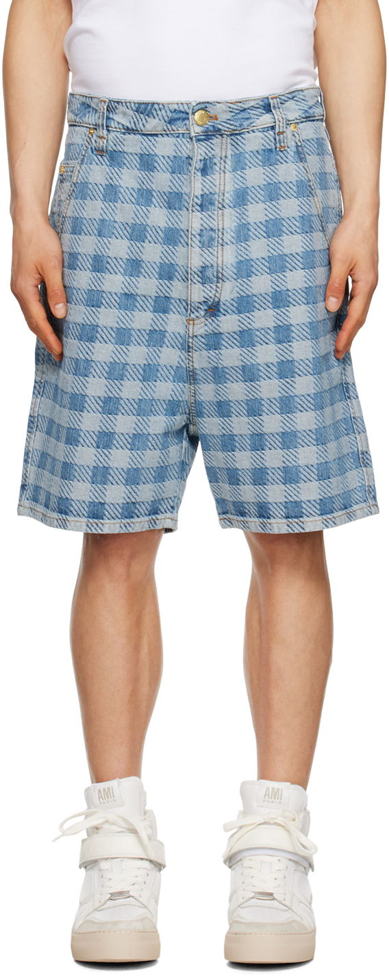 Šortky AMI Alex Denim Shorts Modrá | HSO600.DE0010, 0