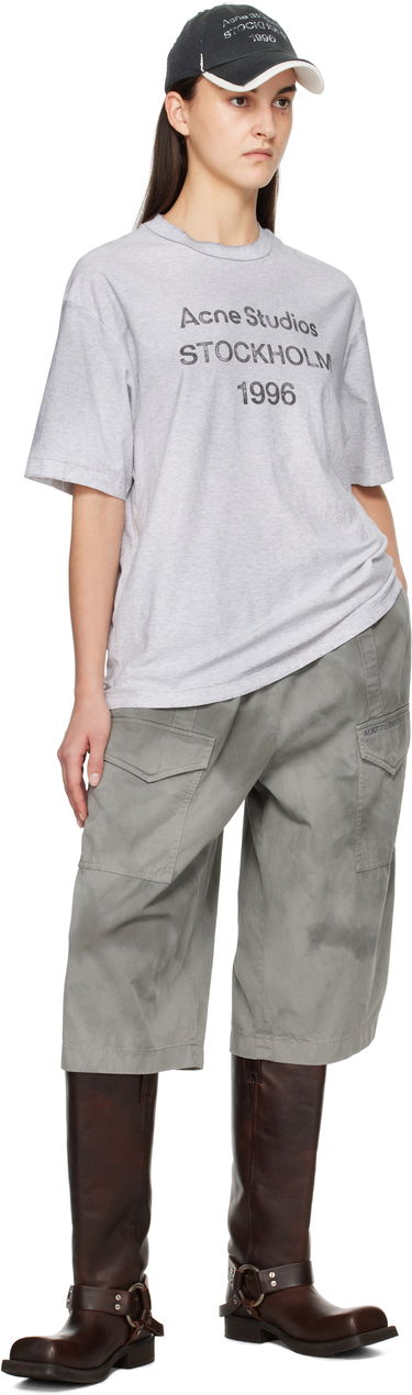 Tričko Acne Studios Faded T-Shirt Šedá | CL0201-, 3