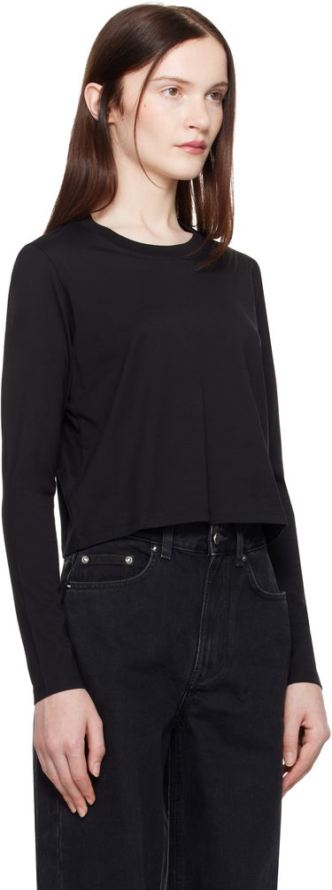 Crop Top Loulou de Saison Loulou de Saison Masal Cropped Long Sleeve T-Shirt Šedá | MASAL, 4