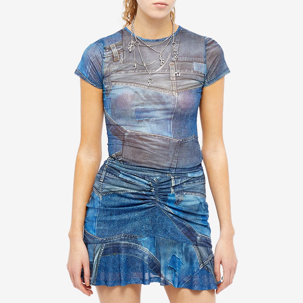 Miaou Mini Denim Print T-Shirt