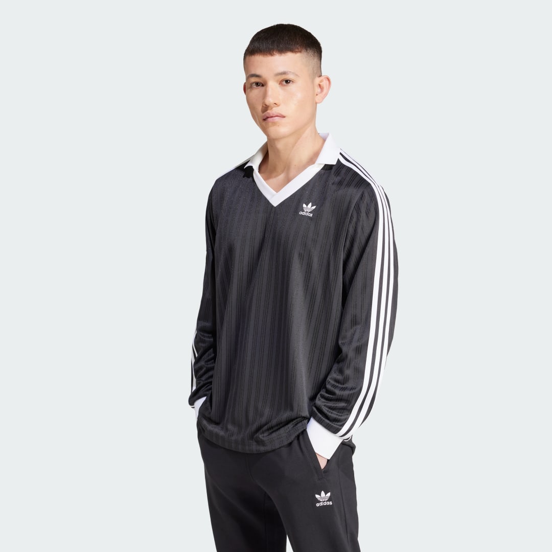 Tričko adidas Performance Adicolor Piqué Football Long Sleeve Čierna | IZ4808, 0
