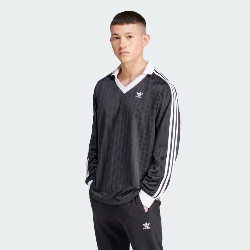 Tričko adidas Performance Adicolor Piqué Football Long Sleeve Čierna | IZ4808