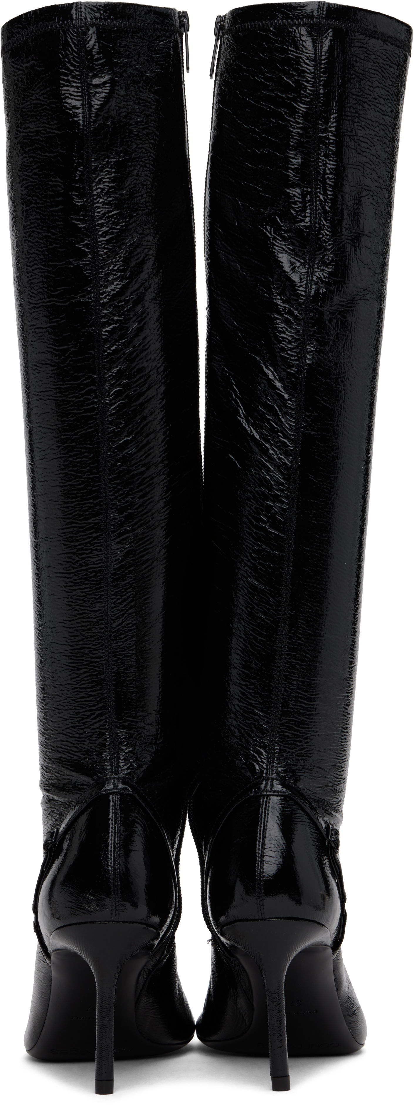 Tenisky a topánky Courrèges Oblique Vinyl Tall Boots Čierna | 424SBT043VY0009, 1