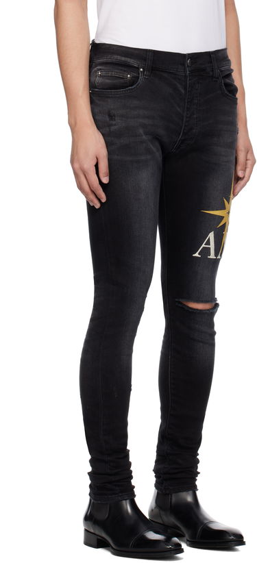 Džínsy AMIRI AMIRI Starburst Appliqué Skinny Jeans Modrá | AMDNSY1141, 4
