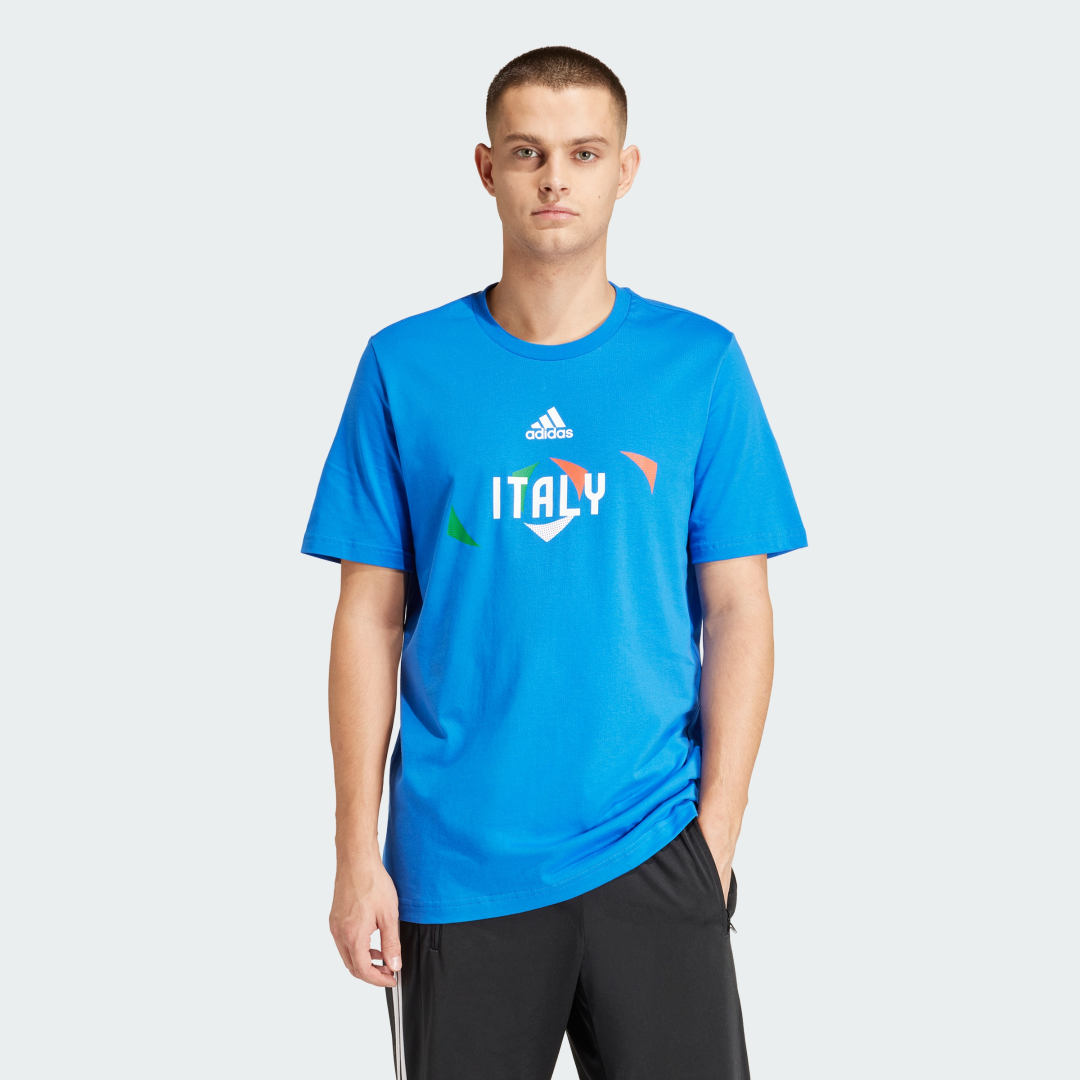 Tričko adidas Performance UEFA EURO24™ Italy Modrá | IT9318, 0