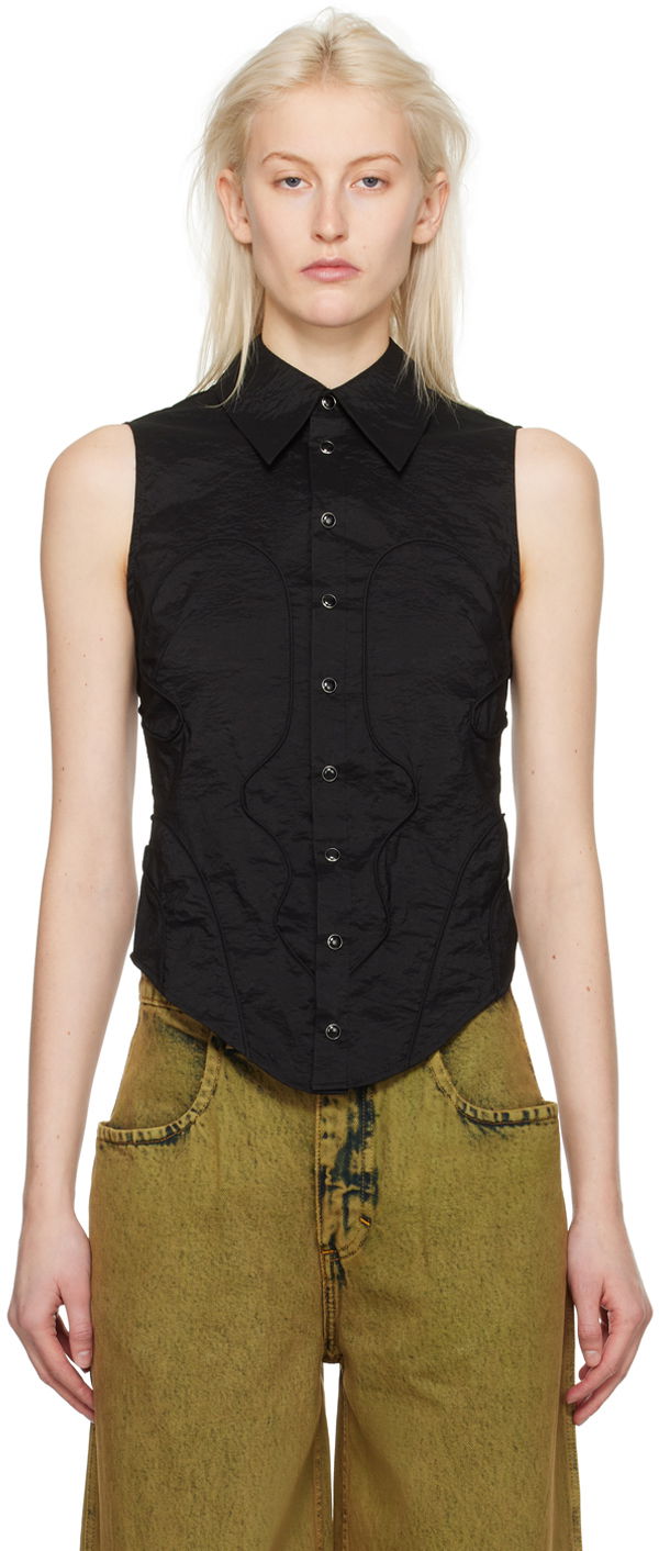 Košeľa Eckhaus Latta Contour Shirt Čierna | 9007-EL-PS24-T -, 0