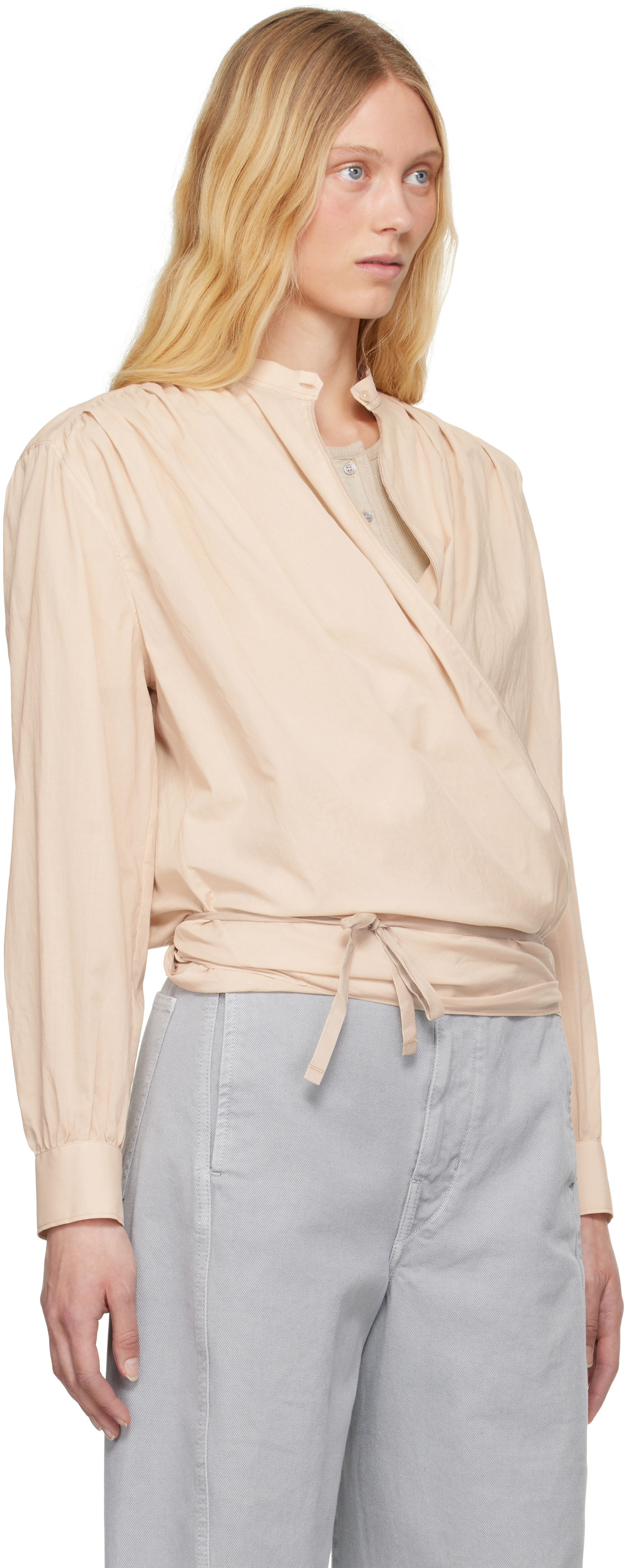 Košeľa LEMAIRE Lemaire Wrap Blouse Béžová | TO1333 LF1389, 1