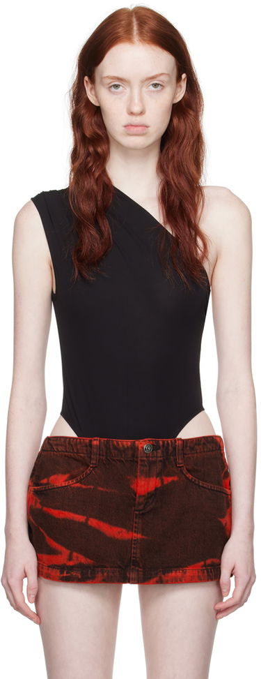 Body Miaou Miaou Jade One Shoulder Bodysuit Čierna | 6005VCJBLK, 0