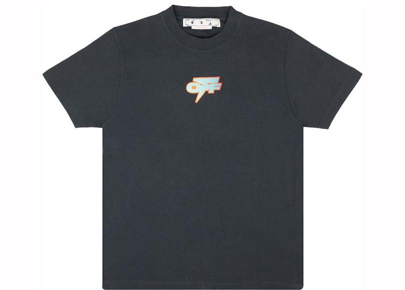 Tričko Off-White Degrade Thund Slim S/S Tee Modrá | OMAA027F22JER0074641