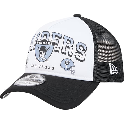 Šiltovka New Era NFL Las Vegas Raiders Retro Wordmark 9FORTY A-Frame Trucker Cap Biela | 60573567, 0