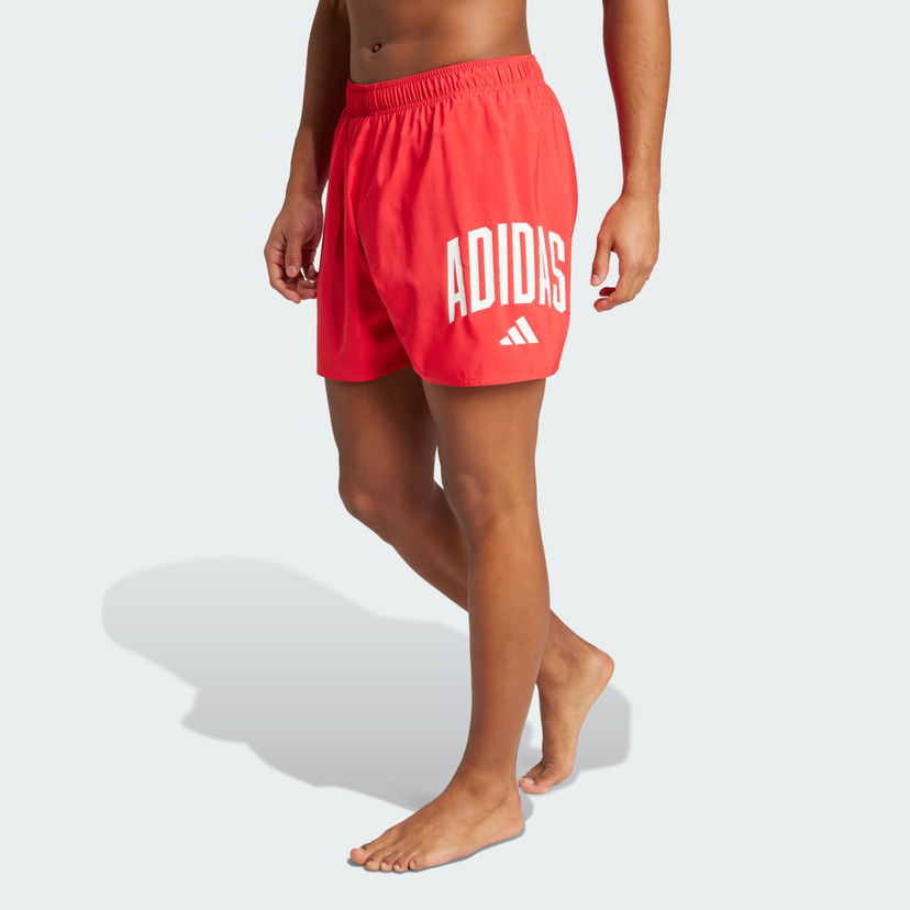 Plavky adidas Performance Logo Swim Shorts 5" Červená | JX2661