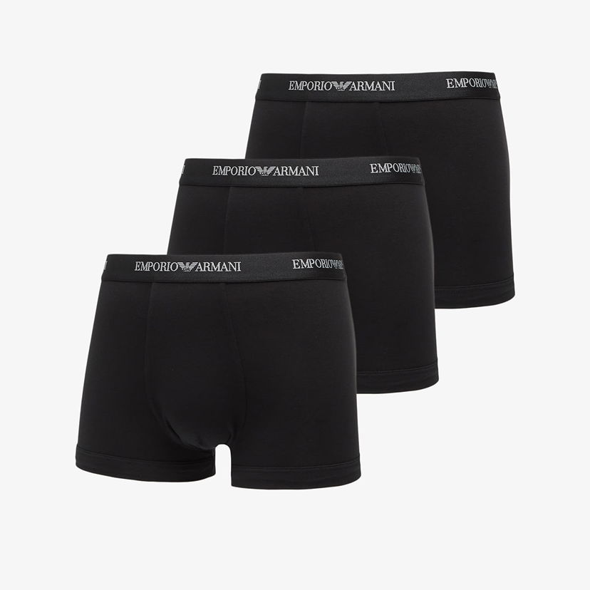 Boxerky Emporio Armani EA7 Bottom Trunk 3-Pack Black/ Black/ Black Čierna | EM000259AF14132MC061