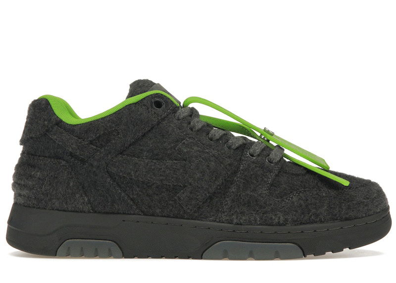 Tenisky a topánky Off-White Out Of Office "OOO" Low Tops Grey Green Wool Šedá | OMIA189F22FAB0010707, 0