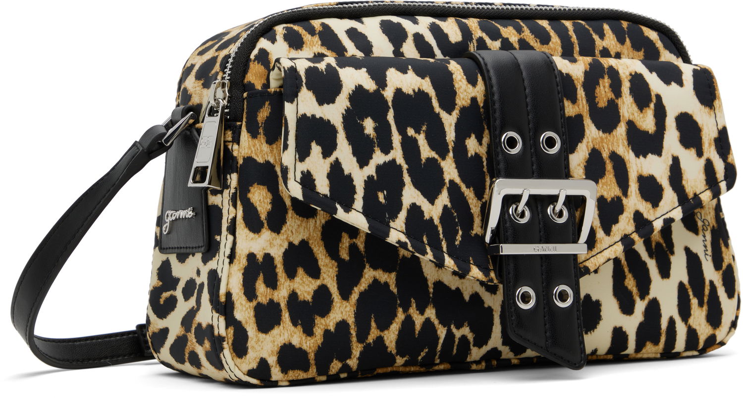 Taška cez rameno GANNI GANNI Bucky Leopard Print Nylon Camera Bag Rôznofarebný | A6535, 1