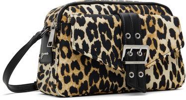 Taška cez rameno GANNI GANNI Bucky Leopard Print Nylon Camera Bag Rôznofarebný | A6535, 1