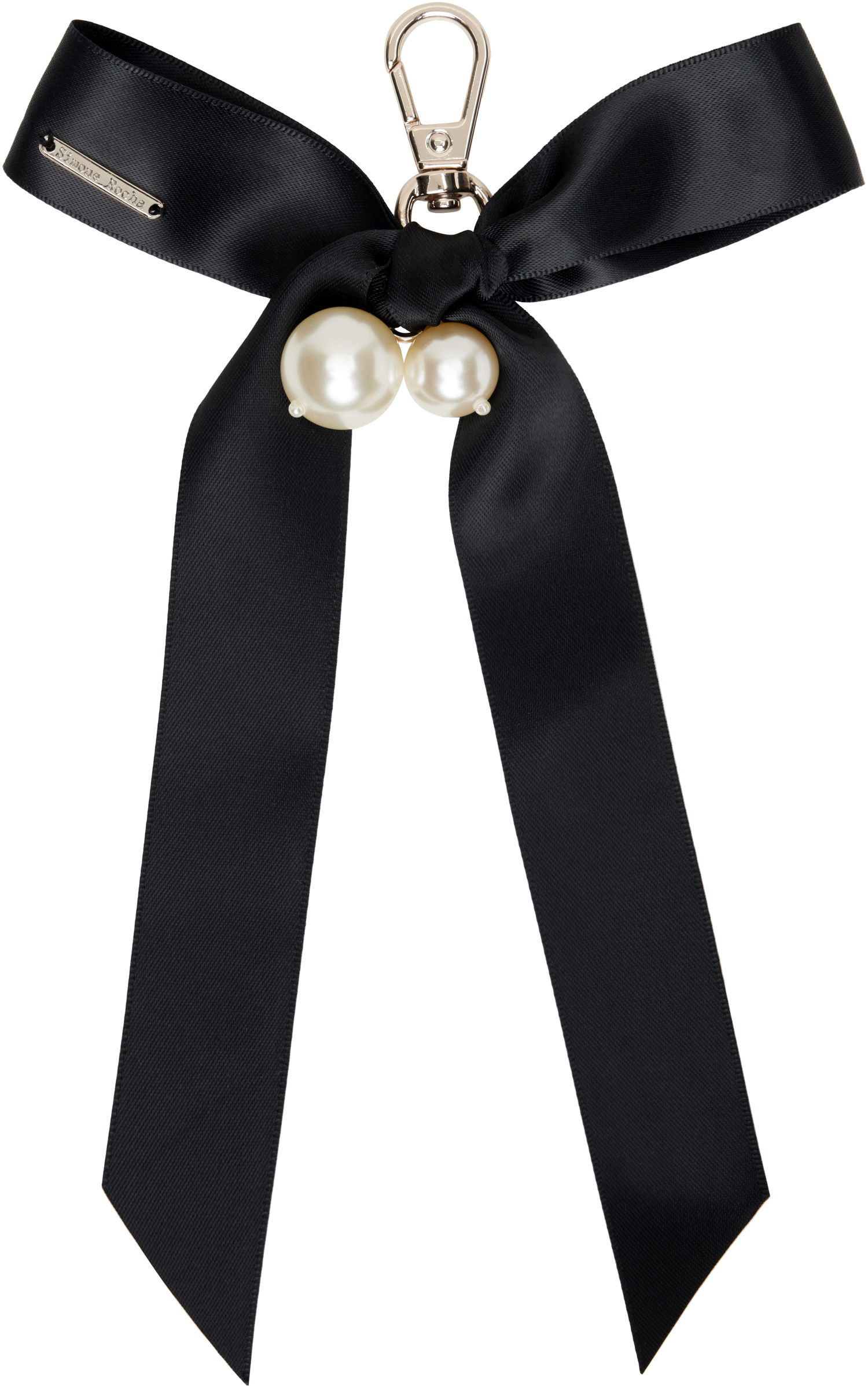 Kľúčenka Simone Rocha Simone Rocha Bow & Pearl Bag Charm Keychain Čierna | KEYCHAIN3 0904, 0