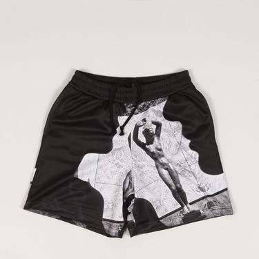 Šortky PACCBET Rassvet Statue Print Mesh Shorts Čierna | Rassvet-la-melancolia-statue-shorts-woven-black, 2